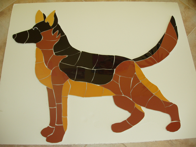 German Shepard Mosaic